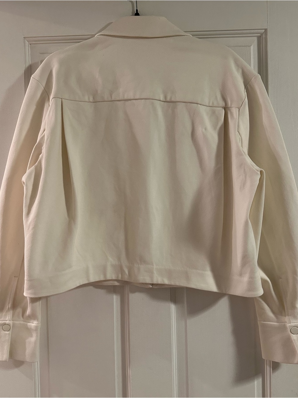 COS Women's Cream Cropped Twill Button Jacket Size EU Large/US Med or Large - Picture 5 of 12